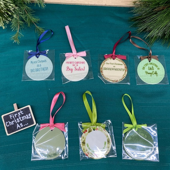 Handmade Ceramic “First Christmas As” Ornaments - Picture 2 of 16